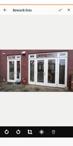 Grote pui met dubbele tuindeuren en enkele deur, Ophalen of Verzenden, Glas, 120 cm of meer, 215 cm of meer