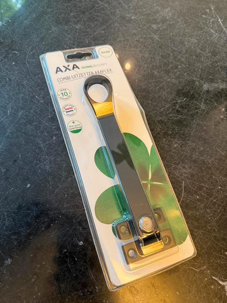 AXA Combi-uitzetter AXAFlex – Zwart, Nieuw in verpakking, Doe-het-zelf en Verbouw, Hang- en Sluitwerk, Nieuw, Rvs, Ophalen