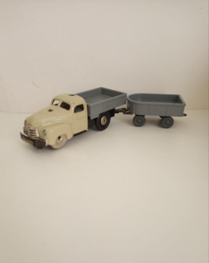 Shuco Varianto Lasto auto 3042 met aanhanger werkende staat, Antiek en Kunst, Antiek | Speelgoed, Verzenden