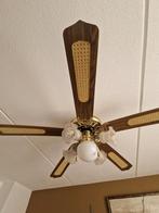 Plafondventilator met verlichting, Huis en Inrichting, Ophalen, Gebruikt, Glas, Klassiek