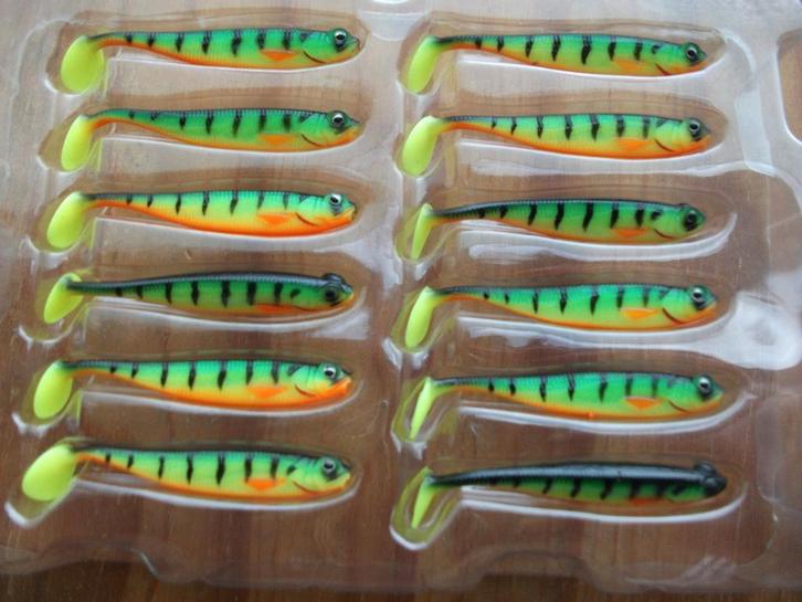 6 stuks DAM Effzett Shadster Slim Shad / kunstaas shads, Watersport en Boten, Hengelsport | Roofvissen, Nieuw, Overige typen, Ophalen of Verzenden