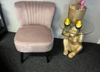 Velvet fauteuil oud roze nieuw in doos, Nieuw, Ophalen of Verzenden