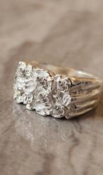 Prachtige piet piet zilver 925 ring met zirkonia steen, Sieraden, Tassen en Uiterlijk, 20 of groter, Heer, Nieuw, Ophalen of Verzenden