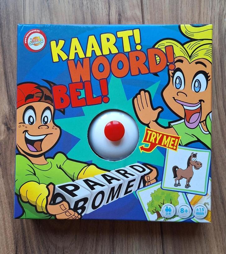 Kaart! Woord! Bel!, Hobby en Vrije tijd, Gezelschapsspellen | Kaartspellen, Zo goed als nieuw, Ophalen