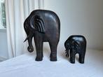 Grote handgesneden houten olifanten, Ophalen of Verzenden