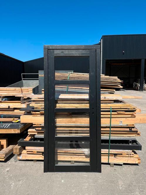 Enkele deur steellook 4-ruits, linksdraaiend, 96 x 214 cm, Doe-het-zelf en Verbouw, Deuren en Horren, Zo goed als nieuw, Binnendeur