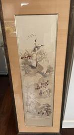 Chinees geborduurd zijde schilderij, Antiek en Kunst, Kunst | Schilderijen | Klassiek, Ophalen of Verzenden