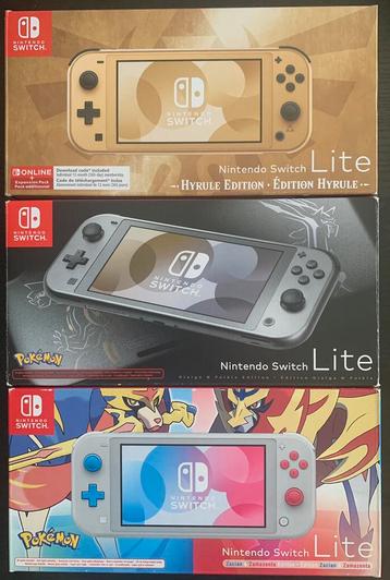 Switch Lite Collector's Editions, Zelda en Pokemon. beschikbaar voor biedingen