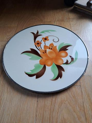 Vintage Taartschotel met Bloemenmotief beschikbaar voor biedingen
