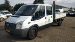 Ford Transit 330L 2.2 TDCI DC pick up euro5 160000km NAP, Auto's, Bestelauto's, Euro 5, Gebruikt, 7 stoelen, Wit