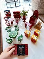 Vintage houten poppenhuis meubels – unieke grote set, Verzamelen, Ophalen of Verzenden, Zo goed als nieuw, Poppenhuis