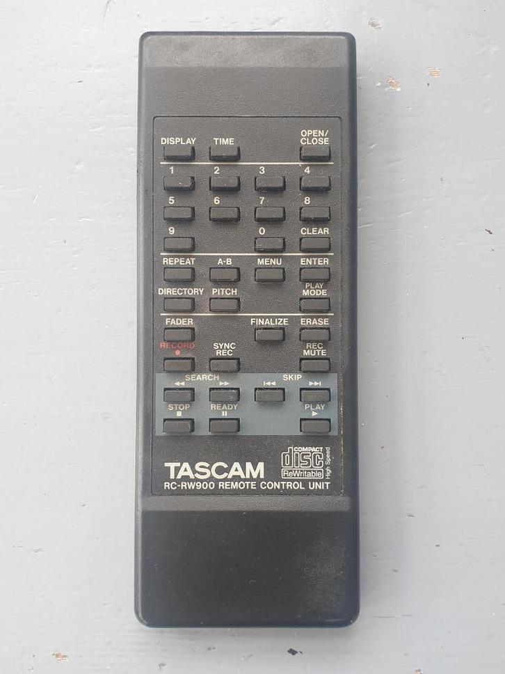 Remote voor Tascam CD-RW900 , CD-RW900II en CD-RW900SL, Audio, Tv en Foto, Walkmans, Discmans en Minidiscspelers, Overige typen