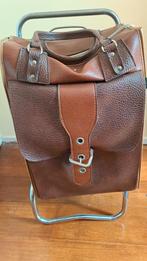 Vintage Retro Trolley, Wieltjes, Gebruikt, Bruin, Minder dan 40 cm