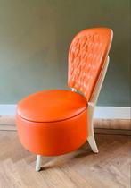 Vintage Mid-Century Naaistoeltje Oranje, Ophalen