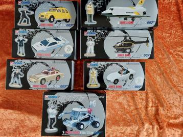 7 X JAMES BOND COLLECTION 007 UIT 1998 CORGI NIEUW IN DOOS.  beschikbaar voor biedingen