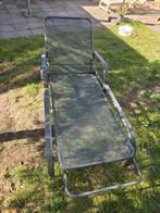 Metalen Ligbed - Verrijdbaar, Tuin en Terras, Ophalen, Gebruikt, Metaal, Verrijdbaar