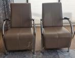 iTe koop leuke zo goed als nieuwe leren stoelen, Huis en Inrichting, Fauteuils, Ophalen of Verzenden, Zo goed als nieuw, 50 tot 75 cm