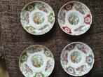 Wandbordjes antiek Foley Bone China 4 stuks, Antiek en Kunst, Antiek | Servies los, Ophalen of Verzenden