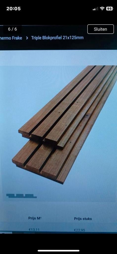 Fraké hout, Doe-het-zelf en Verbouw, Hout en Planken, Nieuw, Plank, Overige houtsoorten, Minder dan 25 mm, Geïmpregneerd, Ophalen