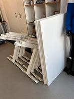 2x zit-sta bureau Ikea Trotten blad wit 120x70 prijs pst., Huis en Inrichting, Bureaus, Ophalen, Gebruikt, Ikea, Bekijk ook mijn 160 cm breed elektrische bureaus