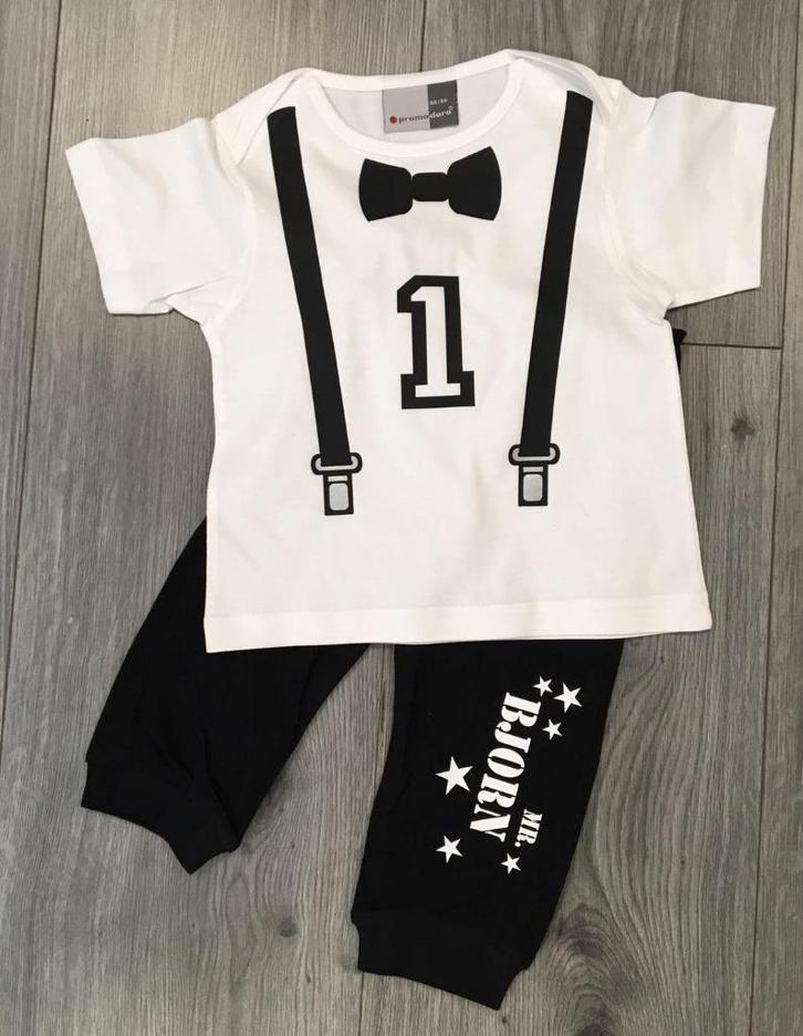 Kinder tekst shirt bretels met leeftijd, Kinderen en Baby's, Kinderkleding | Overige, Nieuw, Jongen of Meisje, Ophalen of Verzenden