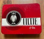 Uiltje d'Or metalen doos, Verzamelen, Rookartikelen, Aanstekers en Luciferdoosjes, Ophalen of Verzenden, Gebruikt, Tabaksdoos of Verpakking