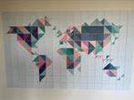 Ixxi pastel kleuren wereldkaart 180x110 the world tangram, Ophalen