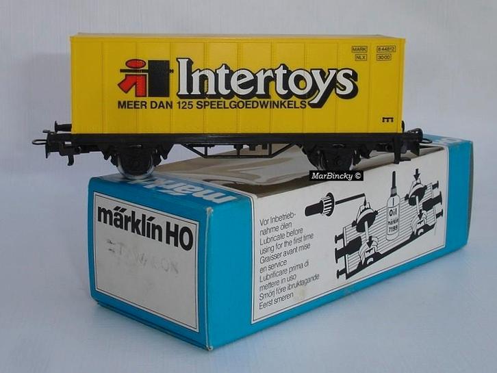 Märklin 4481 Intertoys NL Containerwagen !  , Hobby en Vrije tijd, Modeltreinen | H0, Nieuw, Wagon, Wisselstroom, Märklin, Ophalen of Verzenden