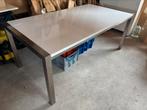 Tafel met rvs onderstel, Ophalen, Zo goed als nieuw