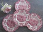 4 Johnson Bros Old Britain Castles Gebaks Borden, Huis en Inrichting, Keramiek, Ophalen of Verzenden, Zo goed als nieuw, Bord(en)