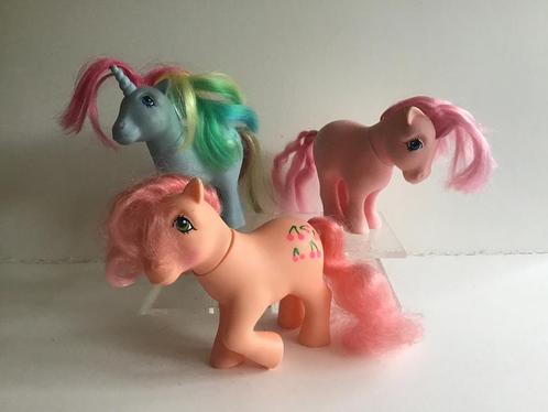 3x My Little Pony, Hasbro, 1982, ‘83, ‘ 84, Kinderen en Baby's, Speelgoed | My Little Pony, Zo goed als nieuw, Ophalen of Verzenden