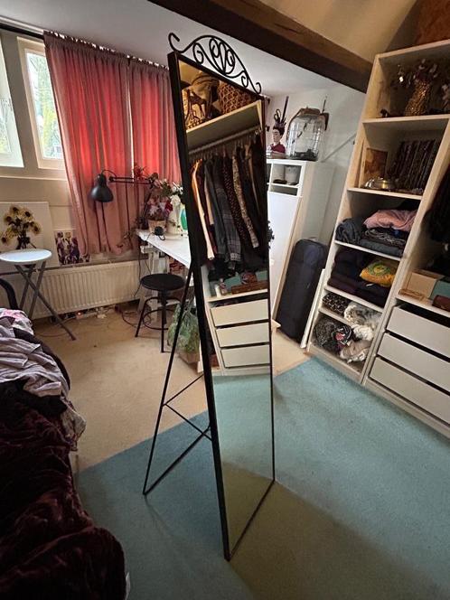Zwarte Spiegel (Volledige Lengte), Huis en Inrichting, Woonaccessoires | Spiegels, Zo goed als nieuw, 50 tot 75 cm, 150 tot 200 cm