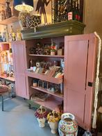 Grenen kast roze/olijfgroen - Unieke kinderkamer kast!, Ophalen