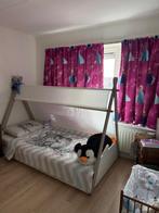 Bed met Anna en Elsa Gordijnen, Kinderen en Baby's, Kinderkamer | Bedden, Ophalen, Gebruikt, 70 tot 85 cm, 140 tot 160 cm
