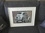 Volkswagen kever herbie ingelijst., Ophalen, Zo goed als nieuw, Hout, Minder dan 50 cm
