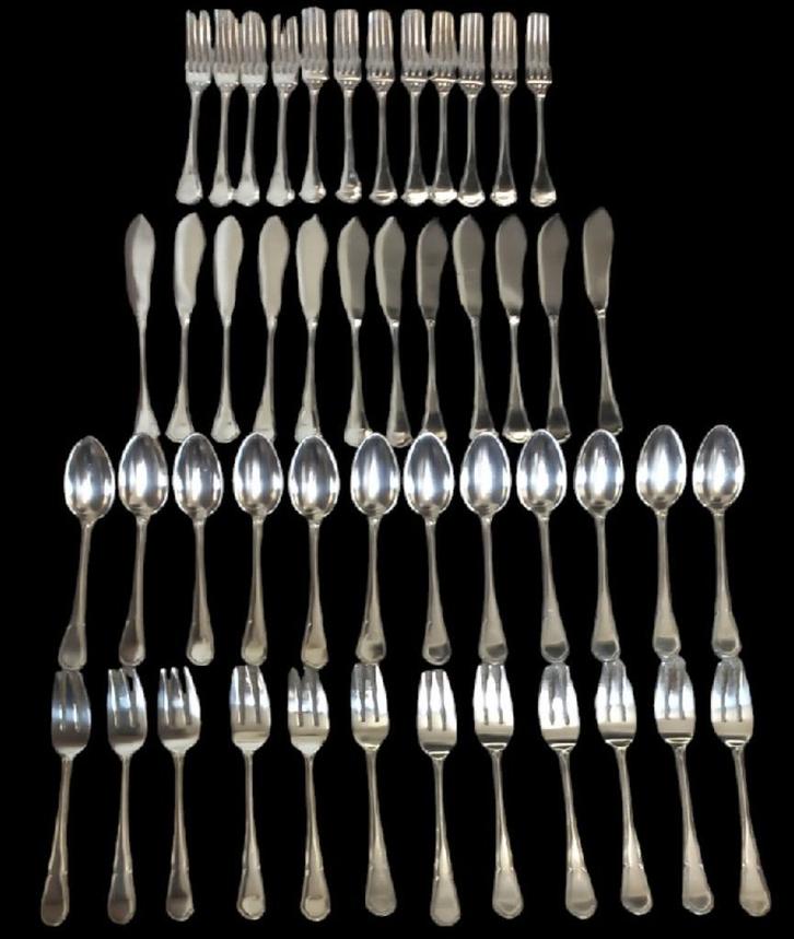 48-delig Laderier visbestek., Antiek en Kunst, Antiek | Bestek, Ophalen of Verzenden