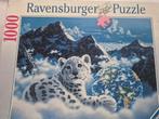Ravensburger Puzzel - Sneeuwluipaard 1000 stukjes, Ophalen of Verzenden, Meer dan 50 stukjes, Zo goed als nieuw, 6 jaar of ouder