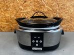 Crock-Pot Digitale Slowcooker 5,7L - RVS Zwart, Gebruikt, Timer, Ophalen of Verzenden, X