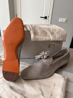 Santoni Suède Loafers Maat 40, Ophalen of Verzenden, Zo goed als nieuw, Grijs, Instappers