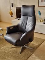 fauteuil, Huis en Inrichting, Fauteuils, Ophalen, Minder dan 75 cm, Leer, Zo goed als nieuw