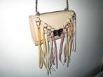 Nr.105: Nieuw Supertrash Tasje Beige met leuke gekleurde fra, Sieraden, Tassen en Uiterlijk, Tassen | Damestassen, Ophalen of Verzenden