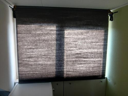 Plissé gordijn 140cm, Huis en Inrichting, Stoffering | Gordijnen en Lamellen, Gebruikt, 150 tot 200 cm, 100 tot 150 cm, Bruin