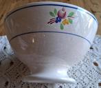 Grote Franse brocante beboterde spoelkom, bloemen, GIEN, Ophalen of Verzenden