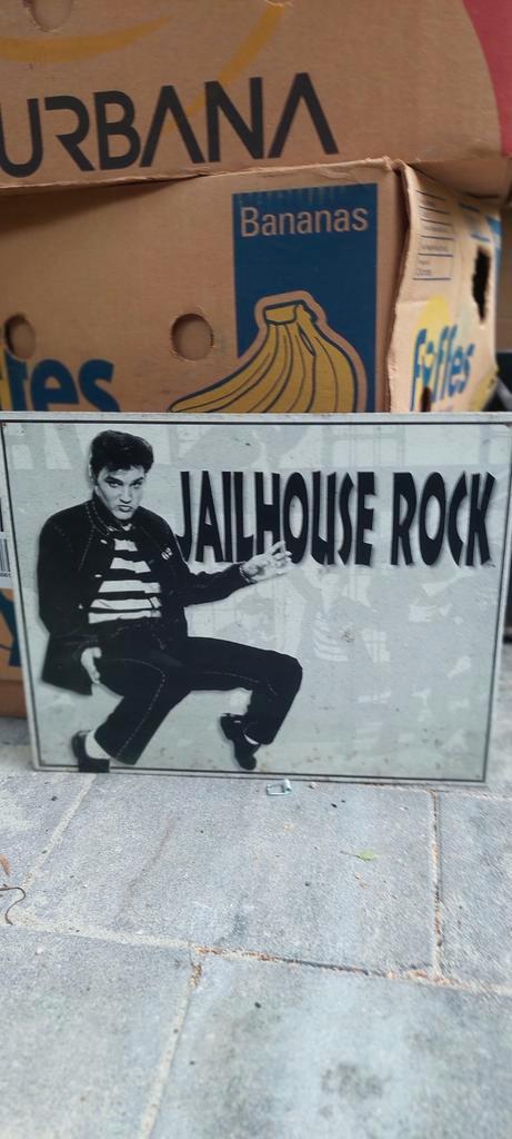 Elvis Presley Jailhouse Rock Metalen Bord, Antiek en Kunst, Antiek | Wandborden en Tegels, Ophalen of Verzenden