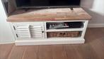 Tv-meubel landelijk brocant met opbergmand Louvre shutters, Ophalen, Zo goed als nieuw, 25 tot 50 cm, Minder dan 100 cm
