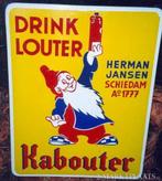 zoek oud reclame items louter kabouter jenever schiedam 1950, Verzenden, Gebruikt, Reclamebord