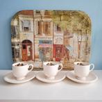 Wedgwood 'Conway', 3 espresso kop en schotels, Ophalen of Verzenden, Zo goed als nieuw, Wedgwood, Kop(pen) en/of Schotel(s)