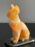Half edelsteen Calciet  beeld Egyptische kat 18 cm, Ophalen of Verzenden, Overige typen