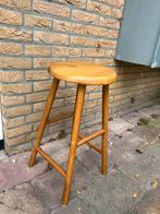 Vintage Houten Kruk - 55cm Hoog, Ophalen, Gebruikt, Hout