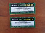 laptop memory 2x VS2GSDS667 (2GB DDR2), Computers en Software, RAM geheugen, Gebruikt, Ophalen of Verzenden, DDR2, 2 GB